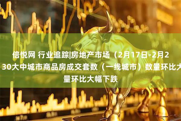 倍悦网 行业追踪|房地产市场（2月17日-2月23日）：30大中城市商品房成交套数（一线城市）数量环比大幅下跌