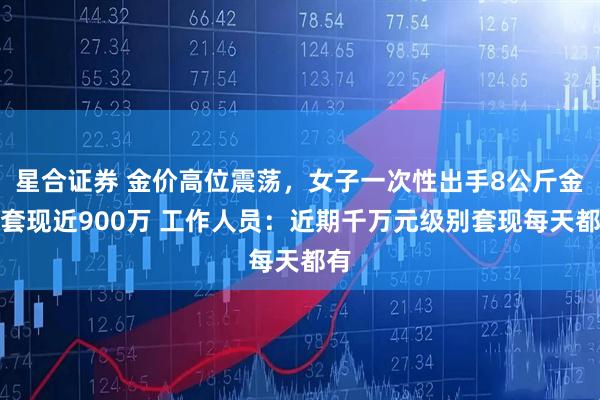 星合证券 金价高位震荡，女子一次性出手8公斤金条套现近900万 工作人员：近期千万元级别套现每天都有