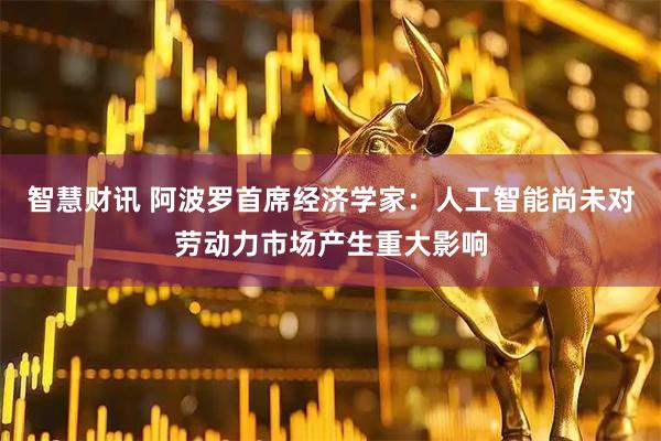 智慧财讯 阿波罗首席经济学家：人工智能尚未对劳动力市场产生重大影响