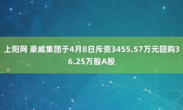 上阳网 豪威集团于4月8日斥资3455.57万元回购36.25万股A股